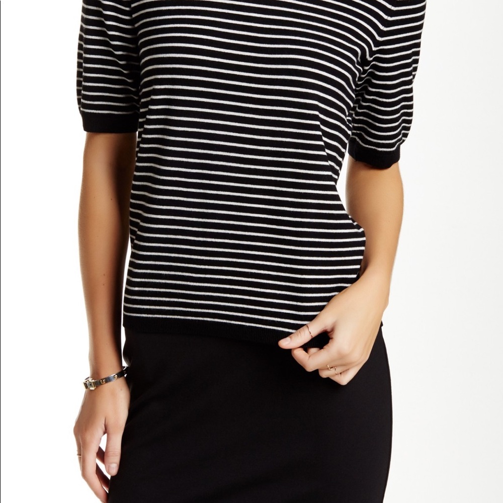 Philosophy quarter sleeve stripped sweater